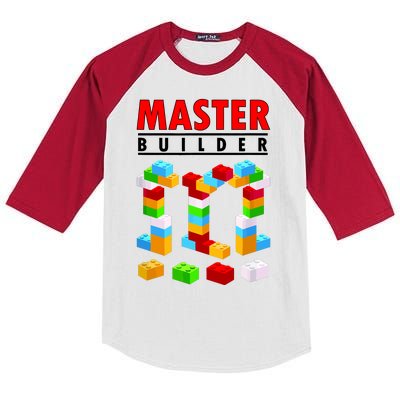 Master Builder Blocks Brick Funny Toys Kids Colorblock Raglan Jersey