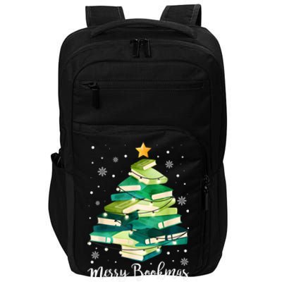 Merry Bookmas Books Pine Tree Funny Reading Lover Christmas Gift Impact Tech Backpack