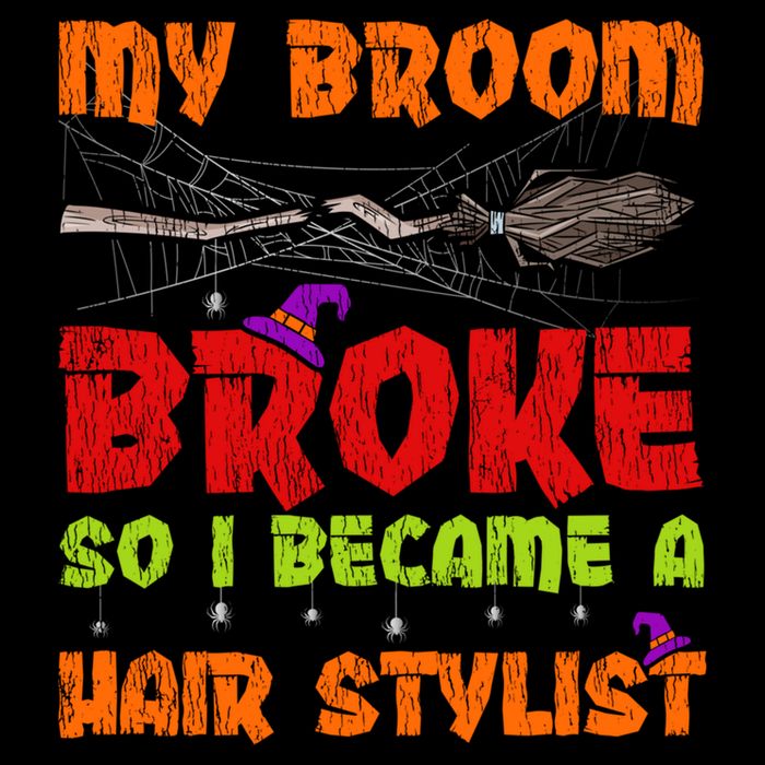My Broom Broke So I Became A Hair Stylist Halloween Funny Gift Impact Tech Backpack