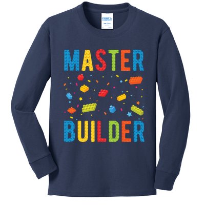 Master Builder Building Blocks Brick Builder Kids Long Sleeve Shirt