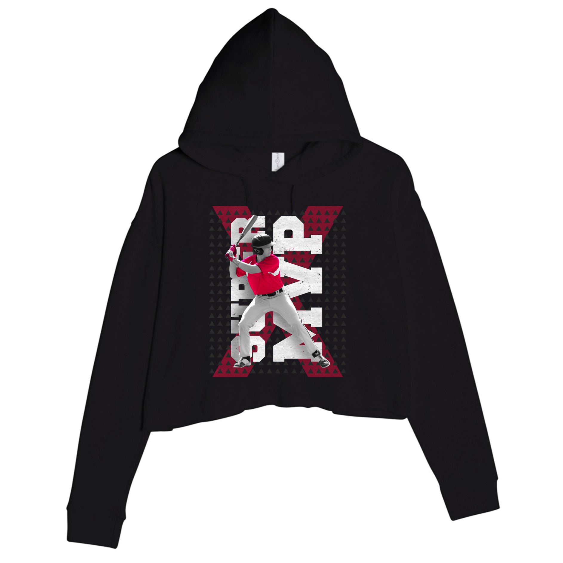 MVP Baseball Batter Crop Fleece Hoodie
