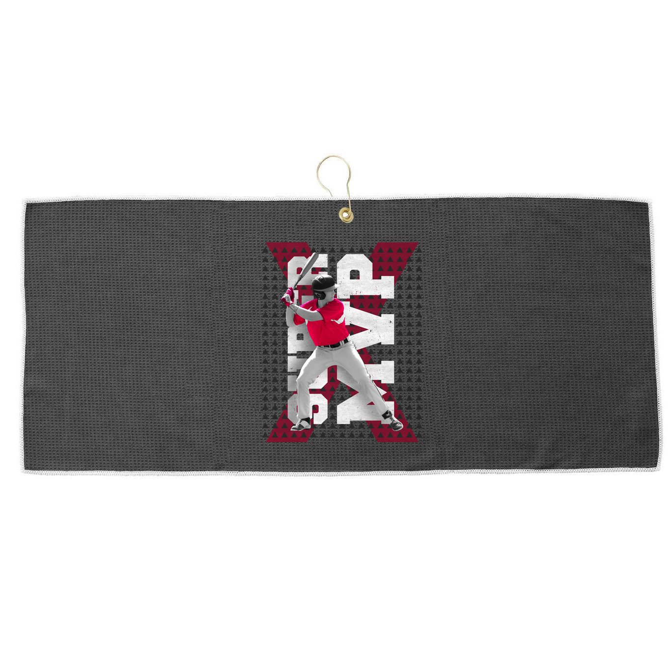 MVP Baseball Batter Large Microfiber Waffle Golf Towel