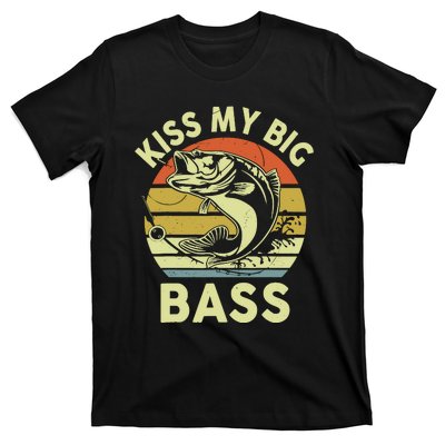 My Big Bass Fish Dad Funny Adult Humor T-Shirt