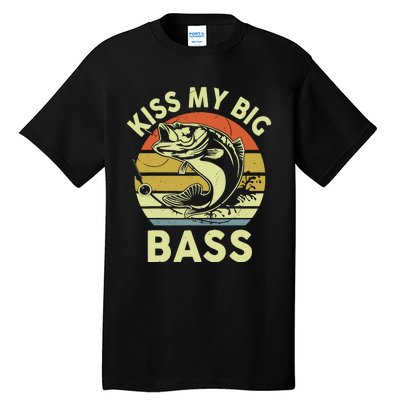 My Big Bass Fish Dad Funny Adult Humor Tall T-Shirt