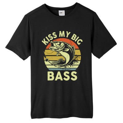 My Big Bass Fish Dad Funny Adult Humor Tall Fusion ChromaSoft Performance T-Shirt