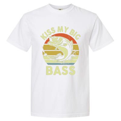 My Big Bass Fish Dad Funny Adult Humor Garment-Dyed Heavyweight T-Shirt