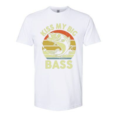 My Big Bass Fish Dad Funny Adult Humor Softstyle CVC T-Shirt