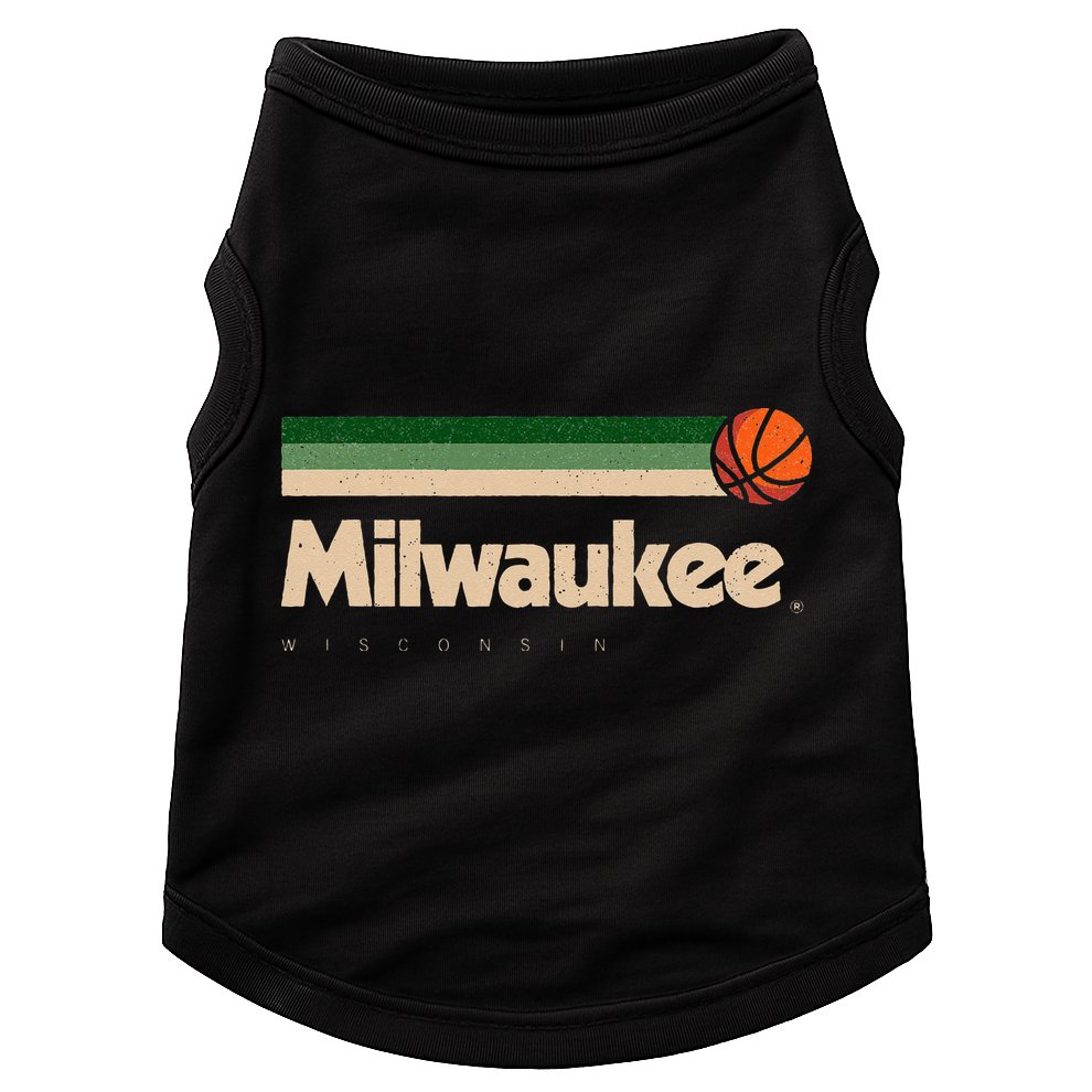 Milwaukee Basketball BBall City Wisconsin Retro Milwaukee Doggie Tank