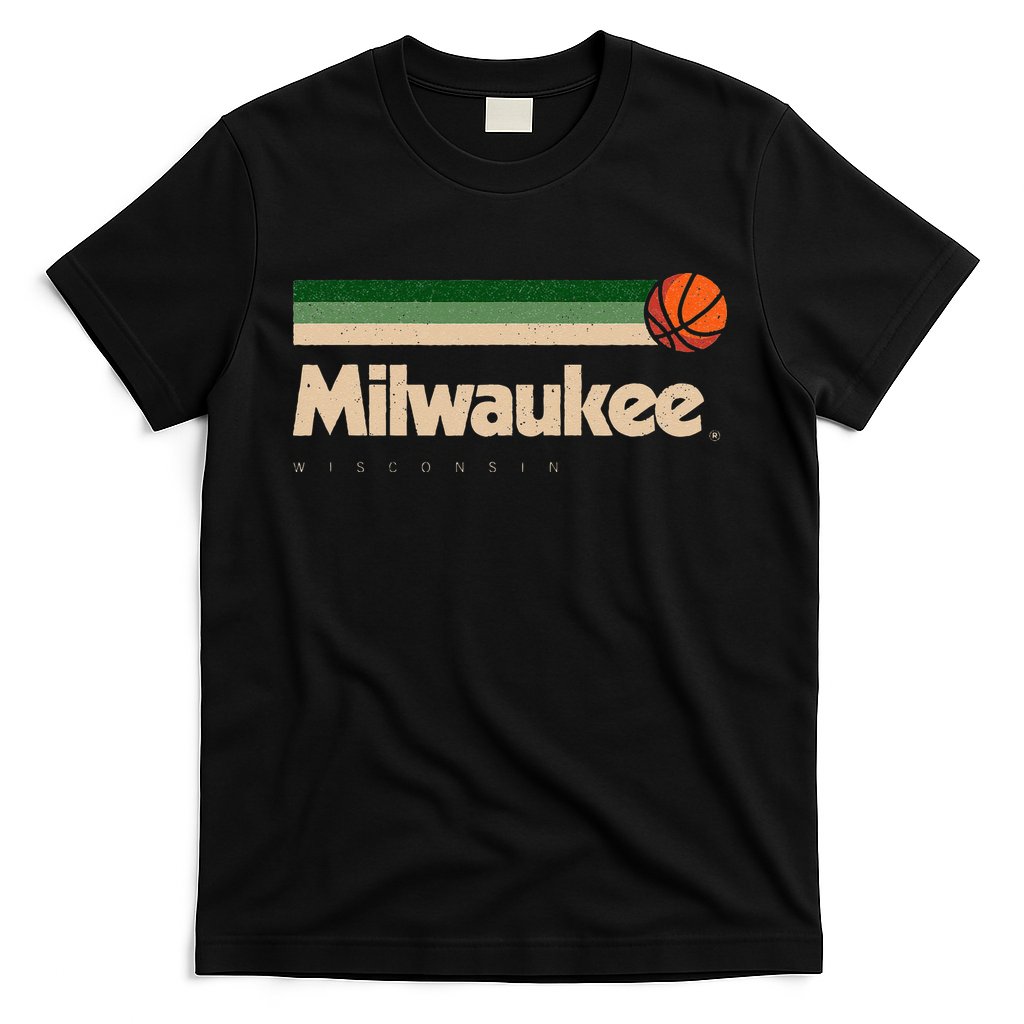 Milwaukee Basketball BBall City Wisconsin Retro Milwaukee T-Shirt