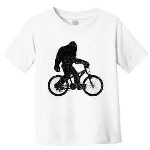 Mountain Bike Bigfoot MTB Biking Cycling Funny Biker Gift Toddler T-Shirt