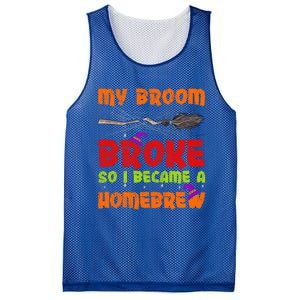 My Broom Broke So I Became A Homebrew Halloween Gift Mesh Reversible Basketball Jersey Tank