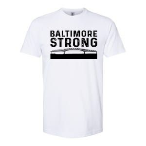 Maryland Baltimore Bridge Pray For Baltimore Strong Softstyle CVC T-Shirt