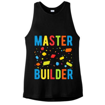 Master Builder Building Blocks Brick Builder Ladies PosiCharge Tri-Blend Wicking Tank
