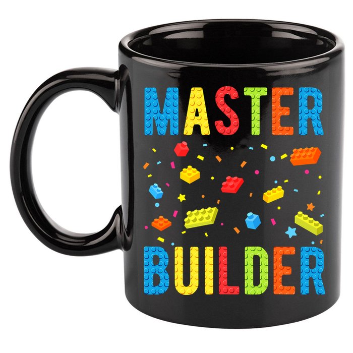 Master Builder Building Blocks Brick Builder 11oz C Handle Ceramic Mug