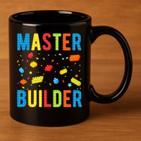 Master Builder Building Blocks Brick Builder 11oz C Handle Ceramic Mug