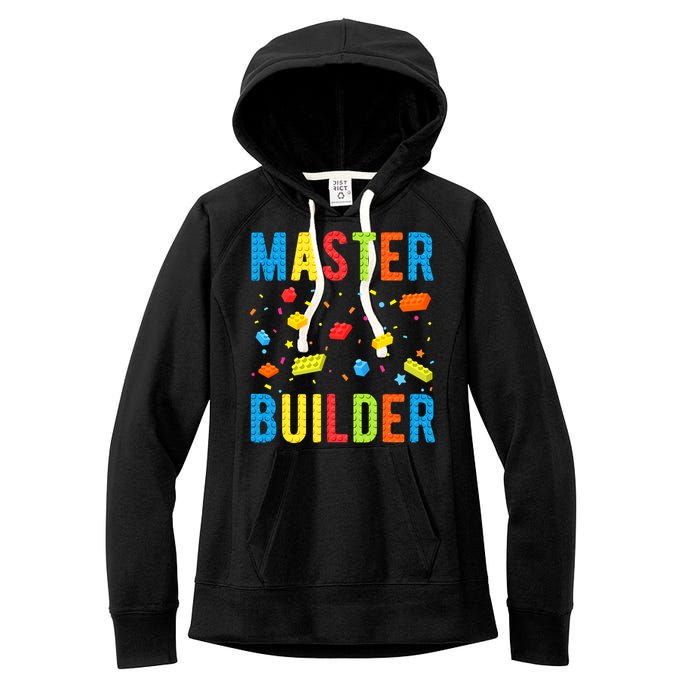 Master Builder Building Blocks Brick Builder Women's Fleece Hoodie