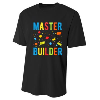 Master Builder Building Blocks Brick Builder Performance Sprint T-Shirt