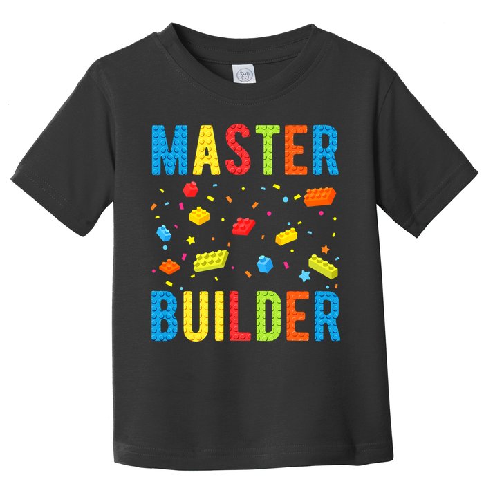 Master Builder Building Blocks Brick Builder Toddler T-Shirt