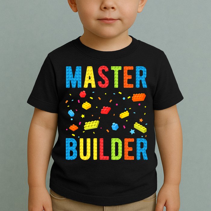 Master Builder Building Blocks Brick Builder Toddler T-Shirt
