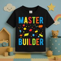 Master Builder Building Blocks Brick Builder Toddler T-Shirt