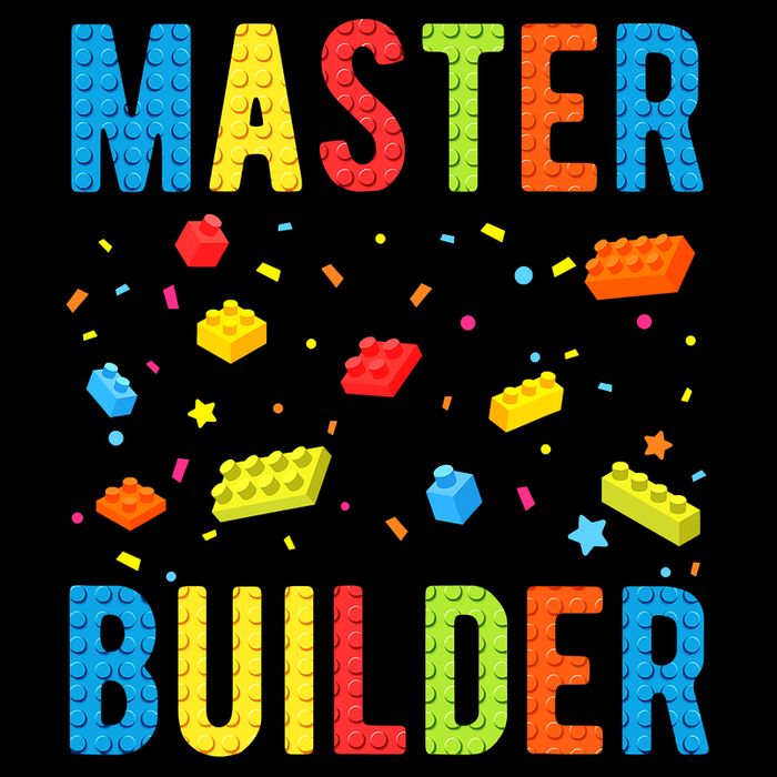Master Builder Building Blocks Brick Builder Toddler T-Shirt