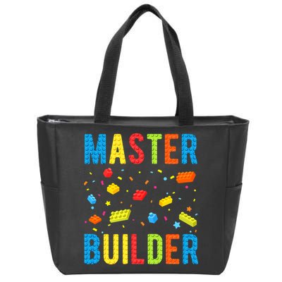 Master Builder Building Blocks Brick Builder Zip Tote Bag