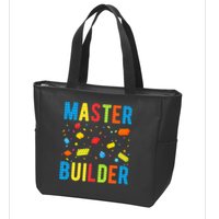 Master Builder Building Blocks Brick Builder Zip Tote Bag