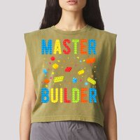 Master Builder Building Blocks Brick Builder Garment-Dyed Women's Muscle Tee