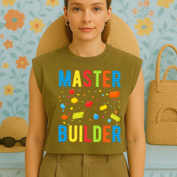 Master Builder Building Blocks Brick Builder Garment-Dyed Women's Muscle Tee