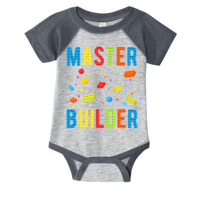 Master Builder Building Blocks Brick Builder Infant Baby Jersey Bodysuit