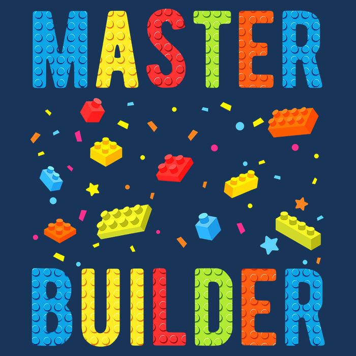 Master Builder Building Blocks Brick Builder Infant Baby Jersey Bodysuit