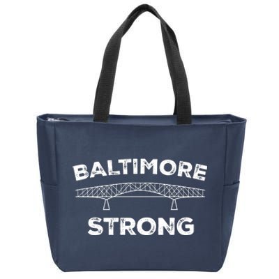 Maryland Baltimore Bridge Pray For Baltimore Strong Zip Tote Bag