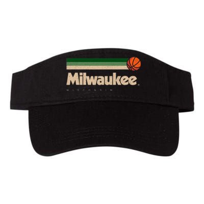 Milwaukee Basketball B Ball City Wisconsin Retro Milwaukee Valucap Bio-Washed Visor