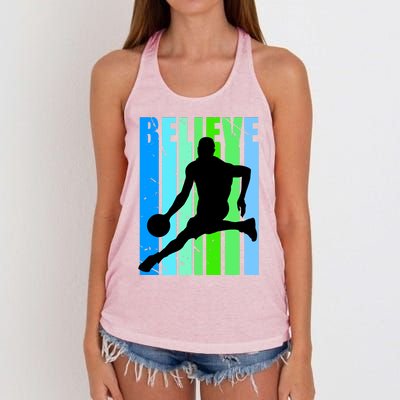 Motivational Basketball Birthday Inspirational Coaching Gift Women's Knotted Racerback Tank