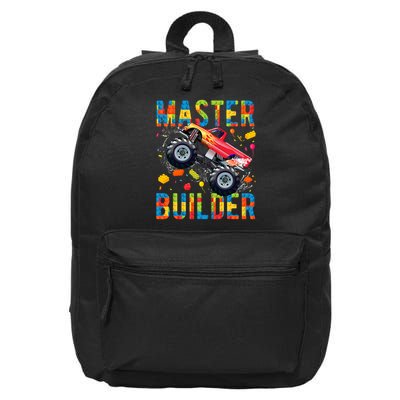 Master Builder Building Blocks Monster Truck 16 in Basic Backpack