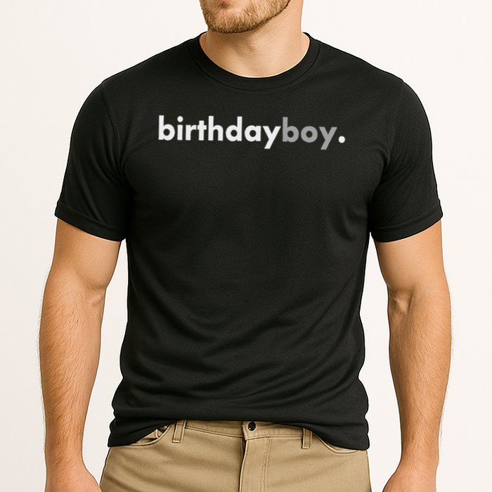 Minimalist Birthday Boy Performance Shirt