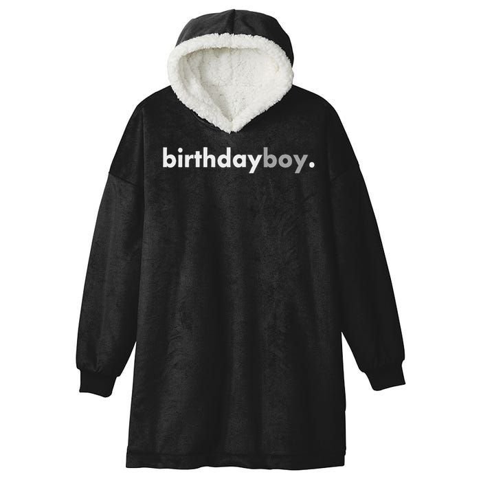 Minimalist Birthday Boy Hooded Wearable Blanket