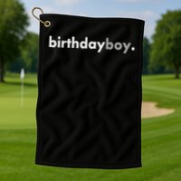 Minimalist Birthday Boy Golf Towel