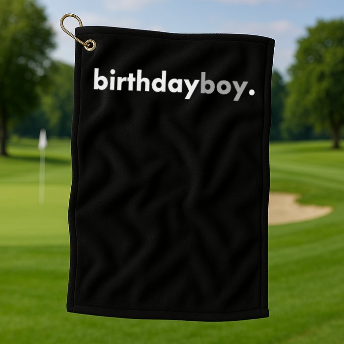 Minimalist Birthday Boy Golf Towel