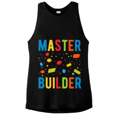 Master Builder Building Blocks Brick Builder Ladies PosiCharge Tri-Blend Wicking Tank