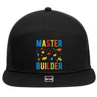 Master Builder Building Blocks Brick Builder 7 Panel Mesh Trucker Snapback Hat