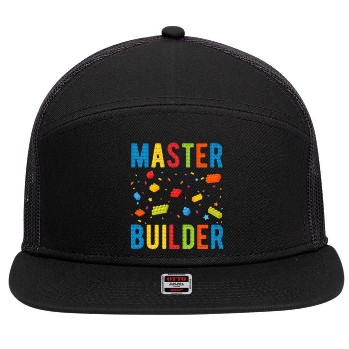Master Builder Building Blocks Brick Builder 7 Panel Mesh Trucker Snapback Hat