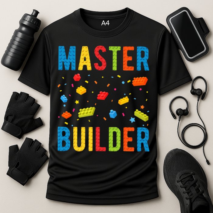 Master Builder Building Blocks Brick Builder Cooling Performance Crew T-Shirt