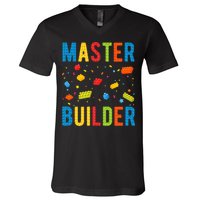 Master Builder Building Blocks Brick Builder V-Neck T-Shirt