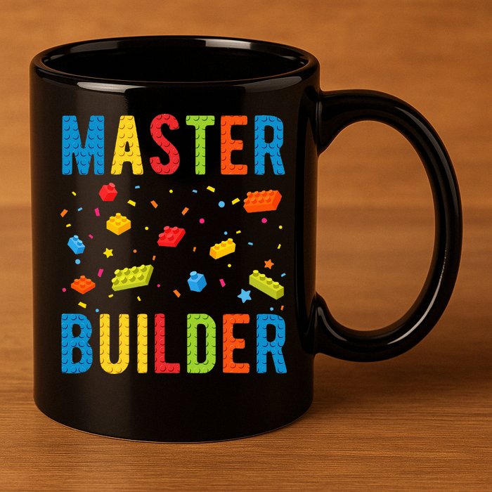 Master Builder Building Blocks Brick Builder 11oz C Handle Ceramic Mug