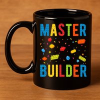Master Builder Building Blocks Brick Builder 11oz C Handle Ceramic Mug