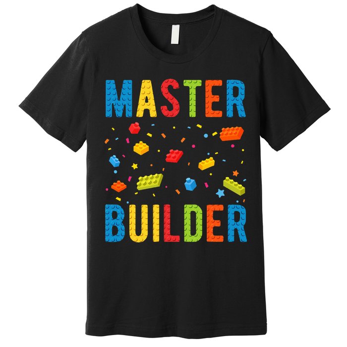 Master Builder Building Blocks Brick Builder Premium T-Shirt