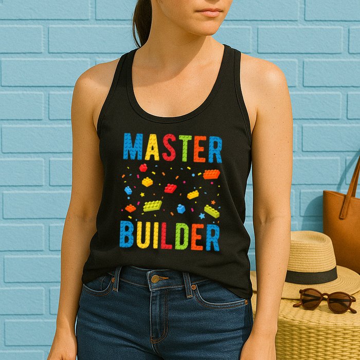 Master Builder Building Blocks Brick Builder Womens Tank Top