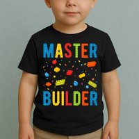 Master Builder Building Blocks Brick Builder Toddler T-Shirt