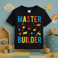 Master Builder Building Blocks Brick Builder Toddler T-Shirt